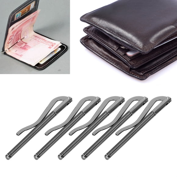 Clip para billetes de billetera, 5 piezas, clip para dinero en efectivo, clip para dinero con resorte, clip para efectivo con resorte, estética elegante
