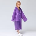 thumbnail image 3 of Kids Rain Raincoat For Girls Boys Reusable EVA Clear Portable Rain Coats Lightweight Jackets With Hood, 3 of 5