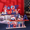 thumbnail image 5 of Patriotic Table Decoration Signs Memorial Day Table Decor Wooden Table Centerpieces Sign Independence Day Table Topper for 4th of July Party Desk Home Decor, 5 of 8