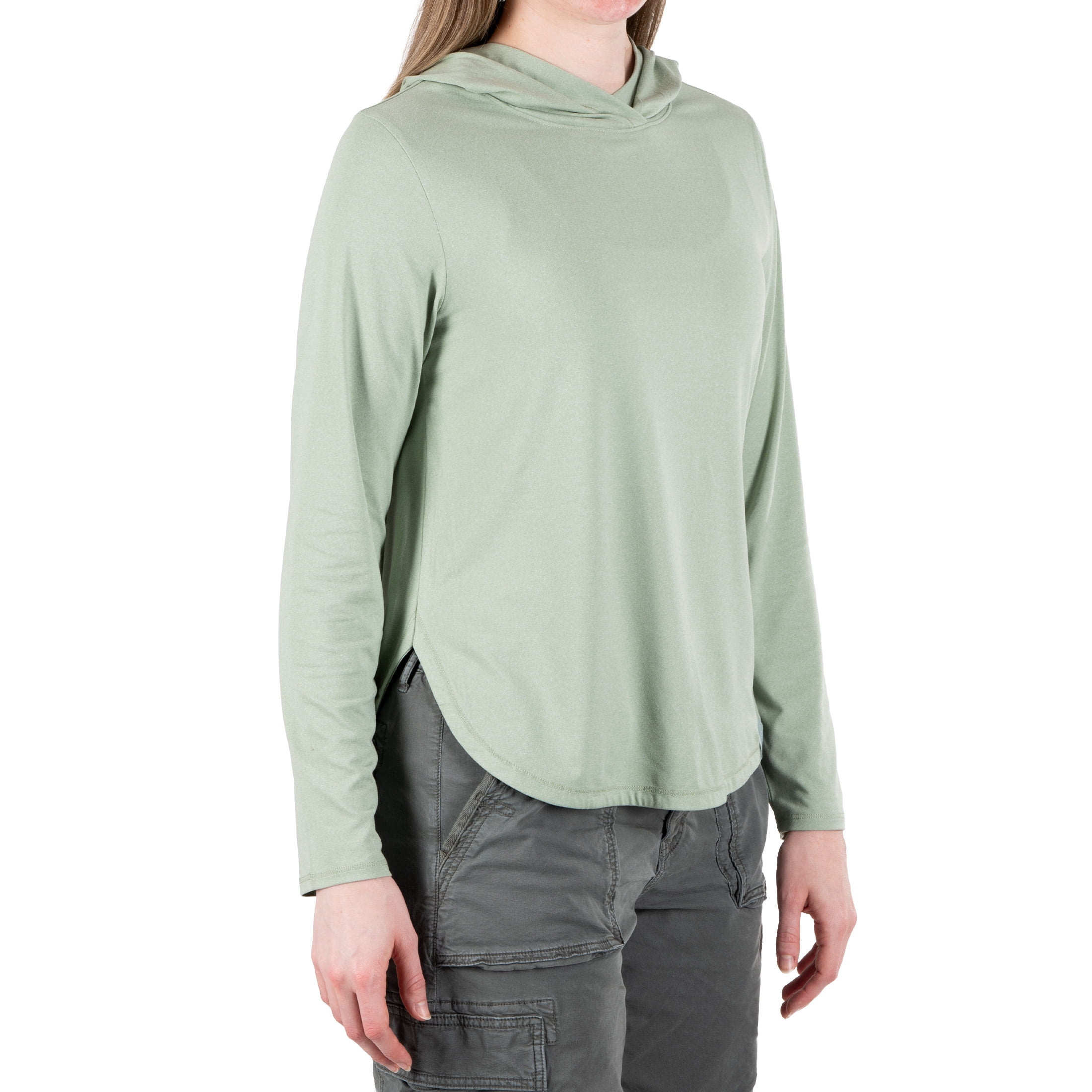 Realtree Women's Long Sleeve Performance Fishing Hoodie, Heathered Mint, S