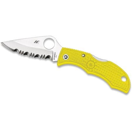 Spyderco Ladybug 3 Salt Lightweight Yellow FRN Plainedge Folding Knife