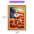 thumbnail image 5 of Firefighter Pomeranian Hero Rescue Fire Dept Fireman USA Flag Acrylic Plaque with Wood Photo Frame Box Pom Dog Lover Gifts Light Box - 02026, 5 of 5