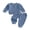 Blue, variant on Loicainy Baby Toddler Boy Fall Outfit 3 6 12 18 24 Months 2T 3T 4T Crew Neck Long Sleeve Pullover Solid Color Waffle Knit Sweatshirt and Joggers Pants Clothes Set