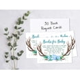 thumbnail image 3 of Inkdotpot 30Antler (Boy) Jungle Animals Baby Shower Book Request Cards Bring A Book Instead Of A Card Baby Shower Invitations Inserts Games, 3 of 6