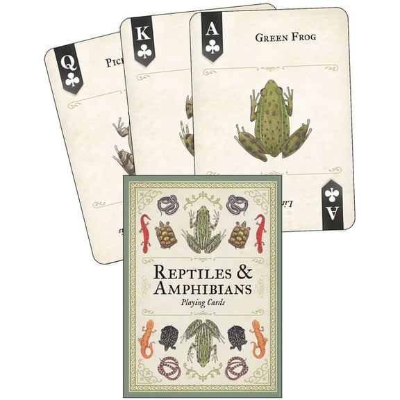 Art of Nature Reptiles & Amphibians Playing Cards, (Hardcover)