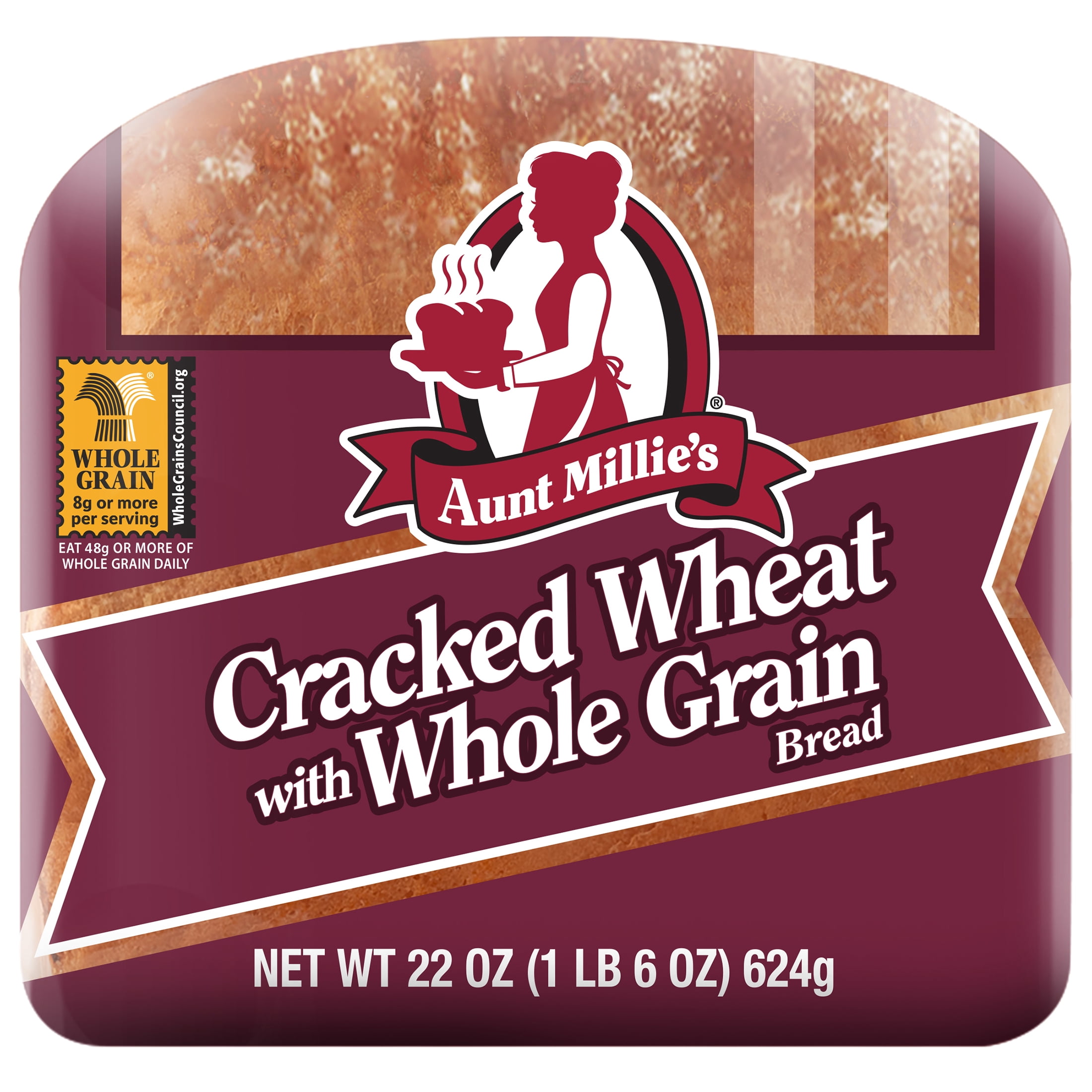 Aunt Millie's Cracked Wheat with Whole Grain Bread, 22 oz