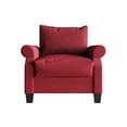 thumbnail image 2 of Castle Place Linen Upholstered Arm Chair, Red, 2 of 7