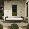thumbnail image 4 of Amish Casual The Lancaster Amish Crafted Porch Daybed Swing, Made in The USA from Kiln Dried Pine (White Paint, 6 Foot), 4 of 6