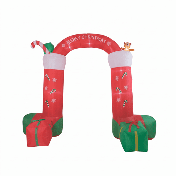 Glazina 12.3ft Giant Christmas Inflatable Archway, Outdoor Decorations, Yard Inflatable, 13 Premium LEDs, UL Turbo Quick Inflation, Pro Anchors
