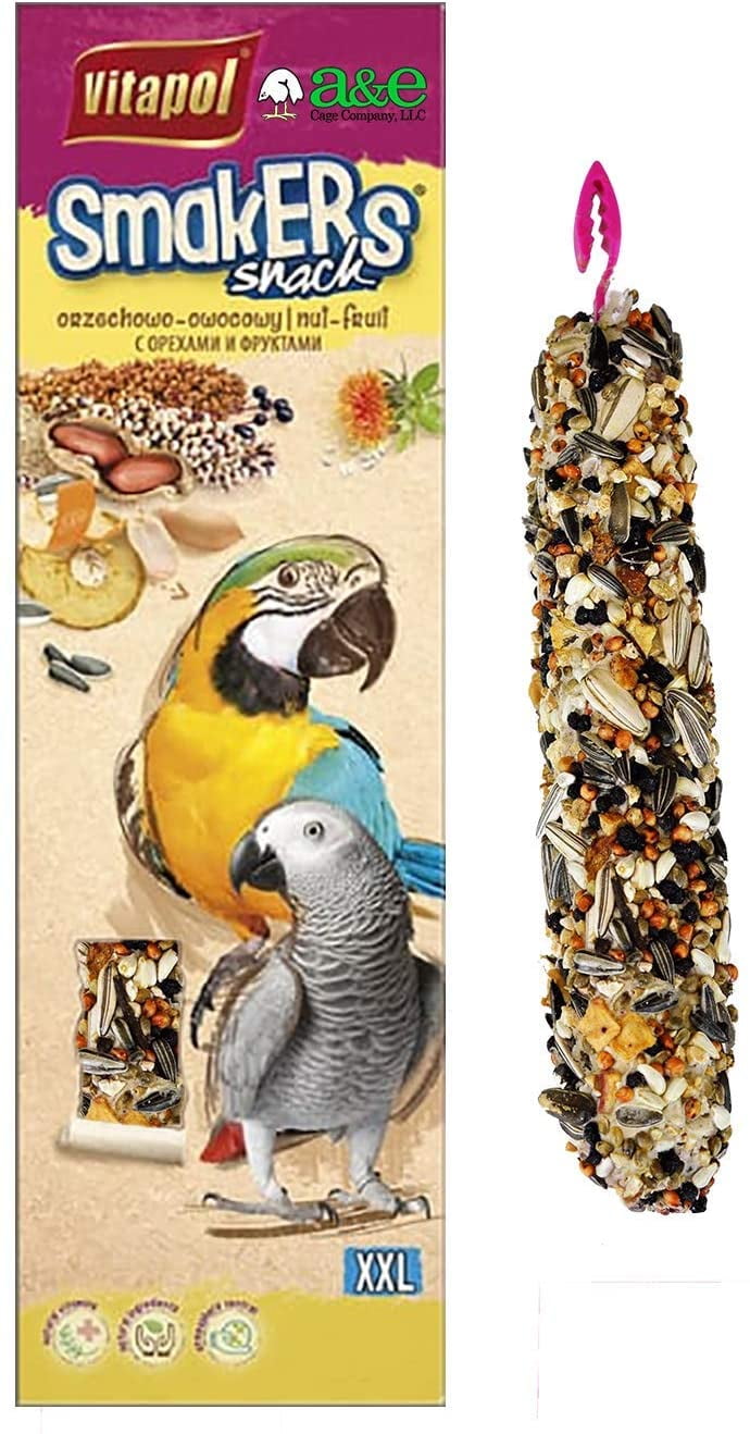 A&E Cage Company Smakers Parrot XXL Nut Treat Sticks 2 count