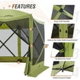 thumbnail image 2 of EAGLE PEAK 12 x 12 ft Portable Quick Pop Up 6 Sided Instant Gazebo Canopy, Outdoor Camping Screen Tent with Mesh Netting 8 Person, Green, 2 of 8
