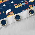 thumbnail image 4 of Castle Fairy Cartoon Train Curtains Pack of 2 (42x84 Each) for Boys, Cloud Star Art Curtains Blackout for Bedroom, Navy Yellow, 4 of 6