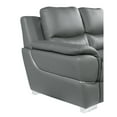 thumbnail image 5 of Titan Furnishings 85" Modern Leather Upholstered Sofa in Gray, 5 of 15