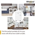 thumbnail image 5 of Whirlpool 8,000 BTU 115-Volt Portable Air Conditioner with Heater, White, WHAP13HBWC, 5 of 8