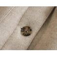 thumbnail image 6 of Kukuzhu Women’s Winter Belted Long Coat Wool Blend Lapel Button Pocketed Pea Coat, 6 of 7