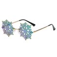 thumbnail image 4 of Lunettes de Soleil Flocon de Neige de Noël à la Mode pour Hommes et Femmes Fête Bal, 4 of 8