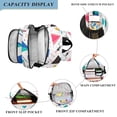 thumbnail image 3 of FORMRS Unisex School Backpack 17" Student Travel Bag with Laptop Compartment, Green Retro Triangles, 3 of 7