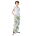 thumbnail image 3 of FORMRS Boys Pajama Pants with Pockets Size 11-12Y Kids Lounge Sleep Bottoms, Light Floral Pattern, 3 of 8