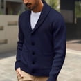 thumbnail image 2 of Yokua Men's Shawl Collar Cardigan Knitted Textured Sweater Button-Up Cardigan, 2 of 7