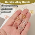 thumbnail image 4 of Uxcell 30Pcs Aleación de Pendientes de Bisel Abierto, Colgante Hueco de Flor del Cielo, Plata Antigua, 4 of 6