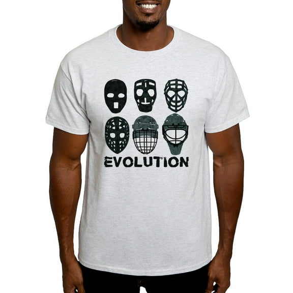 CafePress - Hockey Goalie Mask Evolution T Shirt - Men's Classic Graphic T-Shirt