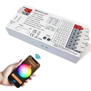 GIDEALED Smart Zigbee LED Controller 5 in 1,Require ZigBee Hub Bridge for RGBWW RGBW COB CCT LED Strip Light Dimmable 1%~100%,Support Hub APP/Alexa Echo Plus Voice Control Color Changing