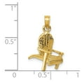 thumbnail image 3 of 14K Yellow Gold Charm Pendant 22 mm 18 Adirondack Beach Chair, 3 of 3