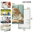 thumbnail image 3 of Cotton Bath Towels Soft Face Towel Absorbent Quick Dry Beagle Dog Read Book on Chair 16"x28" 2 Pack, 3 of 8