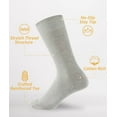 thumbnail image 4 of INNERSY Mens Cotton Socks Casual Crew Socks Business Dress Socks for Men 6 Pairs (L, Light Gray/ Blue/ Brown), 4 of 6