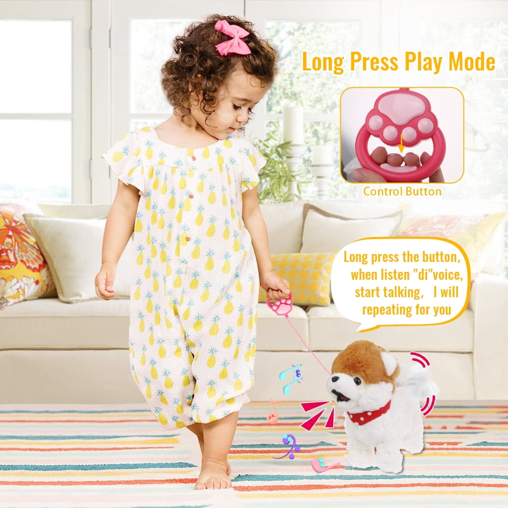 Yokua Kids Interactive Puppy Dog Toy Crawl Learning Barking Dog Toy Toddler Fun Gift