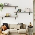 thumbnail image 7 of Kaboon 27 inch Long 10 inch Deep Floating Shelves for Wall Set of 2, Large Open Shelves Wall Mounted, Space Saving Home and Commercial Use, Eucalyptus, 7 of 7