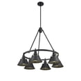 thumbnail image 4 of 3306-6 BLK-BLK-Golden Lighting-Orwell - 6 Light Chandelier-20.38 Inches Tall and 29 Inches Wide-Matte Black Finish-Matte Black Shade Color, 4 of 4