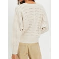 thumbnail image 6 of Womens Long Sleeve Button Up Knit Cardigan Crewneck Button Down Sweaters for Women Color XL, 6 of 8