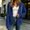 Blue, variant on Women's Full Zip Oversized Drawstring Hoodie Casual Fleece Jacket Kangaroo Pocket Coats