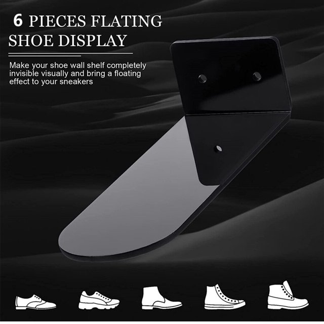1 Set Shoe Display Stand Creative Multi-functional Practical Useful Light Weight Storage Shelf Storage Racks for Household Shop Black