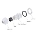 thumbnail image 3 of Conector de Cable M18x1.5 Agujero Impermeable de Nylon Ajustable con Tuerca de Bloqueo y Arandela Blanca 10 Piezas, 3 of 3