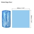 thumbnail image 2 of Uxcell 0.5 Gallon Small Trash Garbage Bags Plastic Blue 11.81 inch 6 Rolls 180 Counts, 2 of 5
