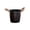 Black, variant on Vintage Galvanized Metal Planter with Jute Rope Handles, Vertical Ribbed Farmhouse Hanging Bucket, Rustic Iron Flower Pot for Indoor Outdoor Greenerys Herbs Home Garden Porch Decor