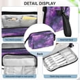 thumbnail image 4 of Nylon Fish Mouth Pencil Case with Large Capacity Zipper Pencil Pouch Purple and Black Tie-dye Texture Pencil Bag Organizers, 4 of 7