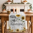 thumbnail image 2 of Table Runner 90 Inches Long for Kitchen Dining, Sunflowers Dresser Scarf Farmhouse, Dining Table Decorations for Wedding/Parties, Farmhosue You Are My Sunshine Wooden Grain 13 x 90 In, 2 of 8