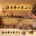 thumbnail image 7 of AZXY 7 Pack Christmas LED Wall Decor Lights With Remote Control, Classic Holiday Element Cutout Wall Signs, Warm Backlit Wooden Hanging Ornament for Living Room Fireplace Bedroom, 7 of 7