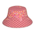 thumbnail image 3 of Daiia Chocolate with Flowing Cream Pattern Bucket Hat - Trendy Cotton Sun Hat for Beach, Golf, Fishing - Fun Outdoor Vacation Boonie for Men and Women, 3 of 9