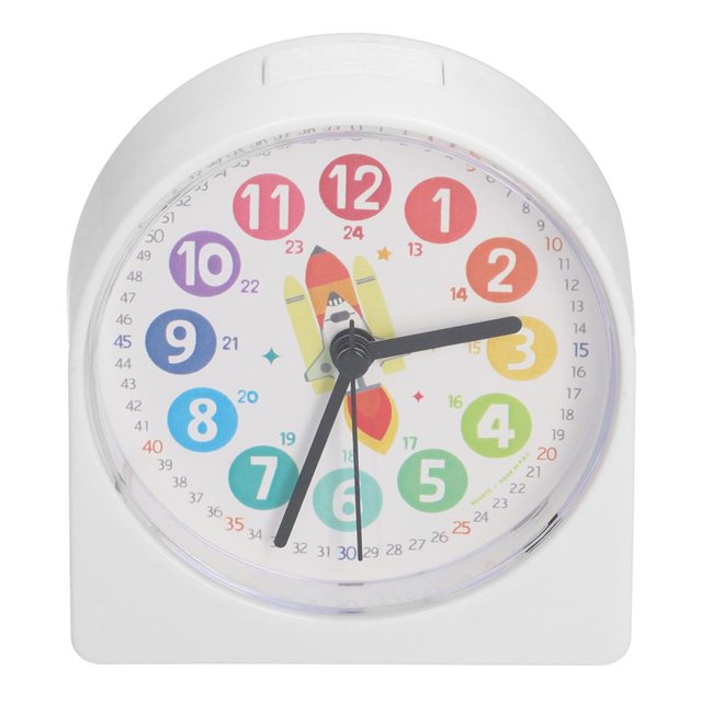 Injueey Despertadores analógicos, lámpara de noche, alarmas para niños, modelado de dibujos animados, luz de luminosa, acrílico, resistente a Decoración del hogar No.1 Injueey HA025855-01