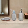 thumbnail image 4 of Unique Bargains 1 Set Durable Dot Bathroom Accessories Kit Black Glass, 4 of 4