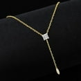 thumbnail image 3 of Lab Grown Diamond Lariat Pendant Necklace For Women | 3 Carat IGI Certified Princess Shape FG VS | 18K Yellow Gold |Vanna Lariat Pendant FRIENDLY DIAMONDS, 3 of 6