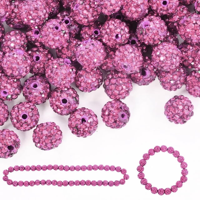 Perlas de arcilla con diamantes de imitación de 10 mm, 200 unidades, para manualidades, KESOCORAY