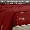 thumbnail image 3 of Twin 6-Piece Sheet Set 1000-Thread Count 100% Pure Organic Cotton, 12" Deep Pockets (1 Flat, 1 Fitted, 4 Pillowcases) - Burgundy, 3 of 7