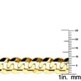 thumbnail image 2 of Dimaya Fine Jewelry Genuine 14k Yellow Gold 9.8mm Wide Concave Cuban Men's Chain Necklace - Available in 24" 26", 2 of 2