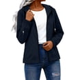 thumbnail image 4 of Enjoytime Rain Coats For Women Lightweight Waterproof Hooded Rain Jacket Outdoor Hiking Travel Windbreaker With Packable, 4 of 8