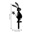 thumbnail image 2 of ddioayh Easter Garden Stakes Rust-Proof Iron Construction Waterproof Outdoor Decorations with Whimsical Rabbit Silhouettes Holding Flowers for Lawn Garden Bed Easy Installation, 2 of 6